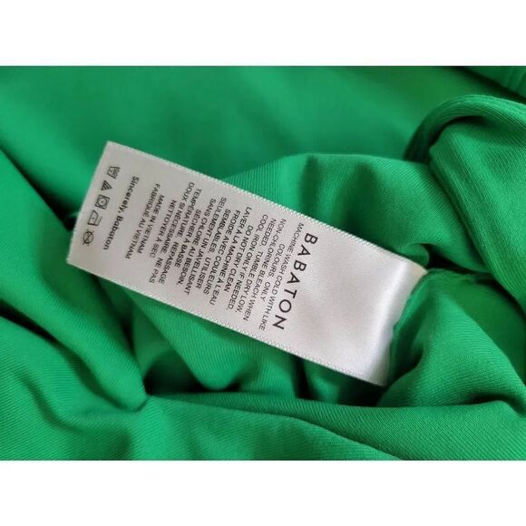 Babaton, Aritzia Contour V-Neck Romper Gloss Green Size XL - Picture 9 of 10